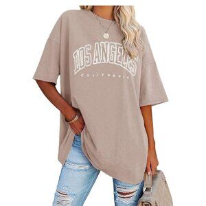 Los Angeles Oversized Graphic Tee - Women 's Medium
